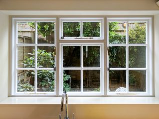 WindowSkins installation on casement kitchen windows