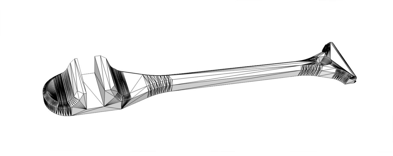 A 3D Wireframe Graphic of a WindowSkins Venting Arm