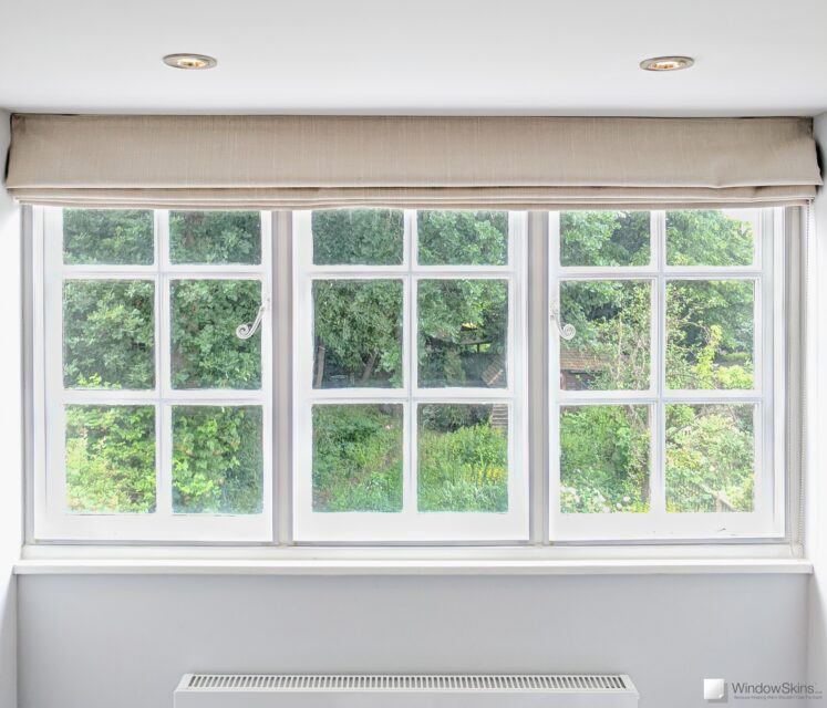 Three timber casement windows with WindowSkins magnetic secondary glazing fitted