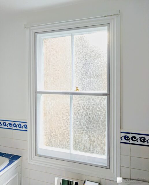 WindowSkins_West_Hampstead_NW6 (QHD) WindowSkins magnetic secondary glazing split panel installation fitted to a bathroom sash window