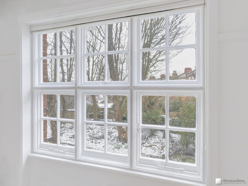 WindowSkins_Large_Window_Muswell_Hill_N10 (QHD) WindowSkins magnetic secondary glazing fitted to six small casement windows