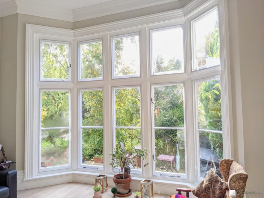 French casement windows fitted with WindowSkins magnetic secondary glazing