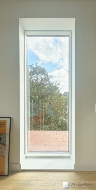 WindowSkins triple glazing retrofit, installed to a uPVC window near railway line for noise reduction and sound insulation